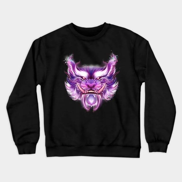 Neon tiger dragon Crewneck Sweatshirt by RobertEkblom